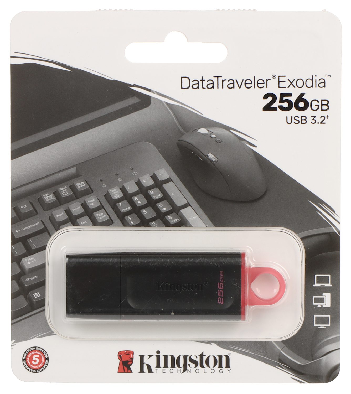 Kingston 256GB USB3.2 Gen1 DataTraveler Exodia - DTX/256GB Kingston 256GB USB3.2 Gen1 DataTraveler Exodia - DTX/256GB