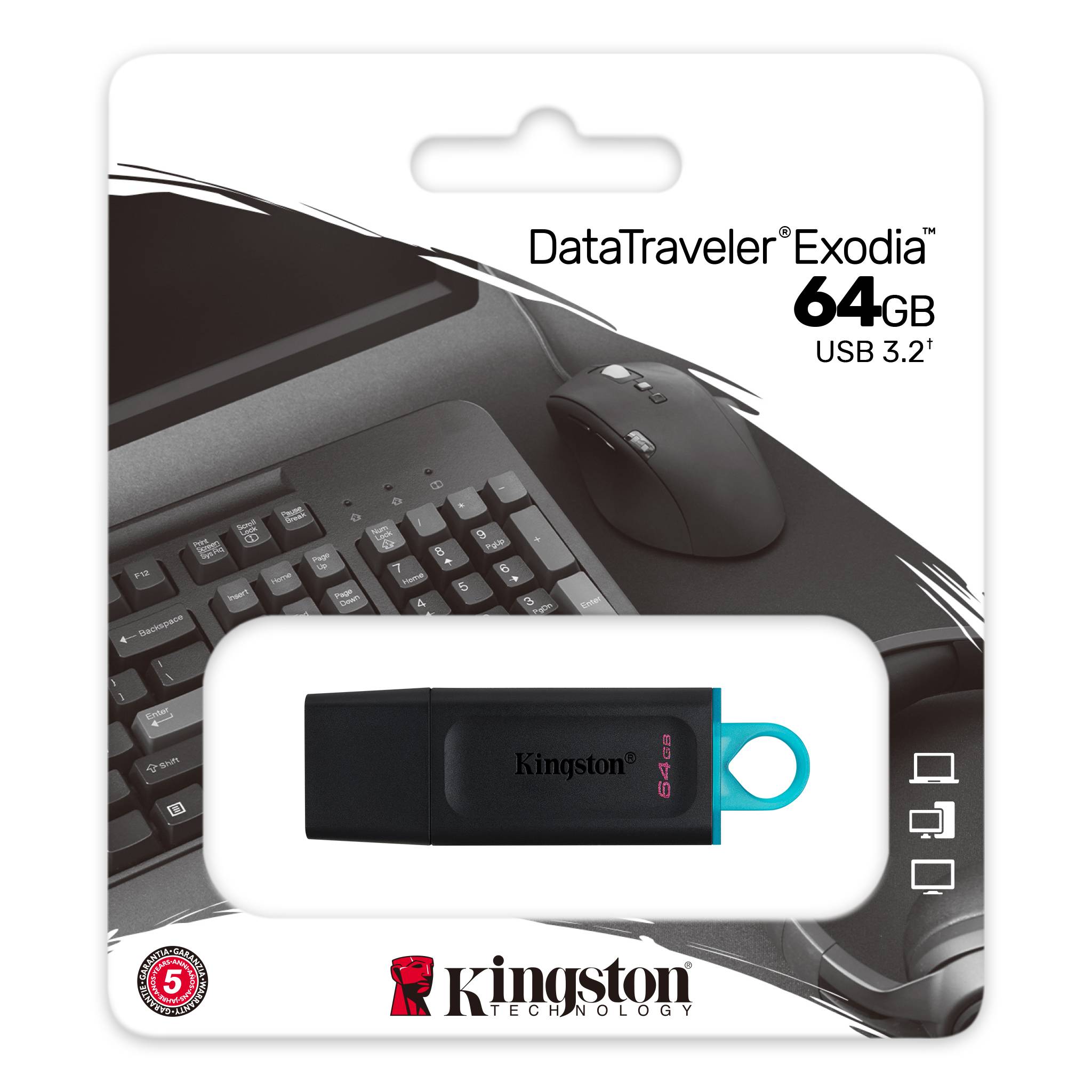 Kingston DataTraveler Exodia DTX/64GB Flash Drive USB 3.2 Gen 1 Kingston DataTraveler Exodia DTX/64GB Flash Drive USB 3.2 Gen 1