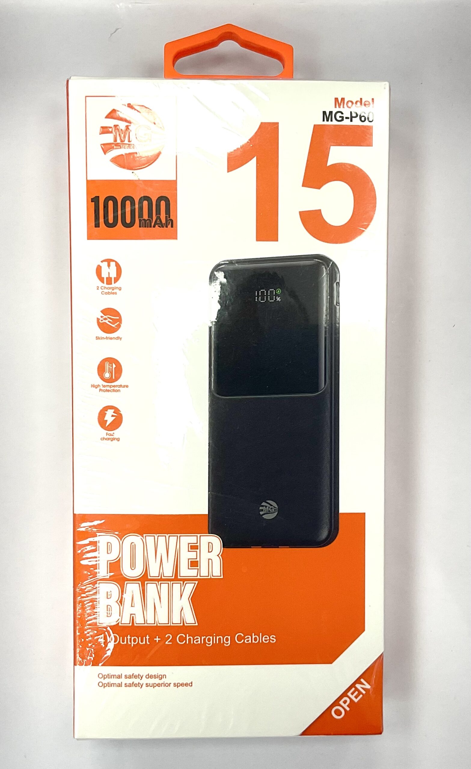 MG Powerbank 10K Mah 4Output+2 Charging Cables MG-P60 MG Powerbank 10K Mah 4Output+2 Charging Cables MG-P60