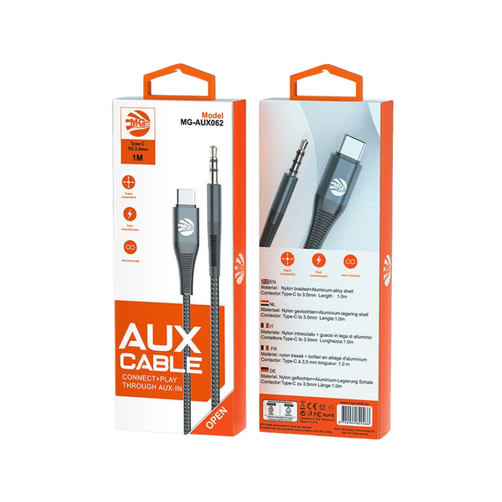 Mg Aux type C To Aux Cable MGAUX062 Mg Aux type C To Aux Cable MGAUX062
