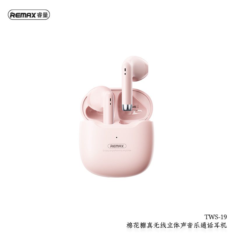 REMAX Marshmallow Series True Wireless Stereo Earbuds for Music&Call TWS-19 Pink REMAX Marshmallow Series True Wireless Stereo Earbuds for Music&Call TWS-19 Pink
