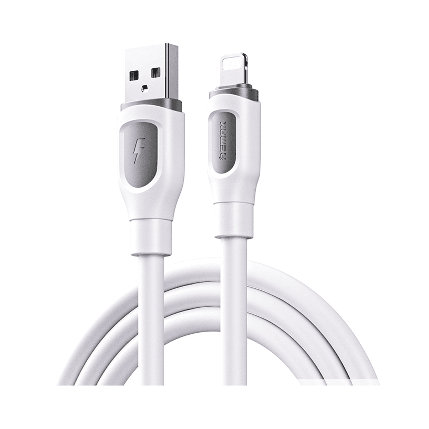Remax Ruinay Series 2.4A Fast Charging Data Cable 1M RC-C113 A-L-White Remax Ruinay Series 2.4A Fast Charging Data Cable 1M RC-C113 A-L-White