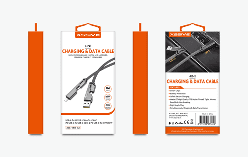 Xssive Braided 4in1 USB Cable XSS-4IN1 1m Xssive Braided 4in1 USB Cable XSS-4IN1 1m